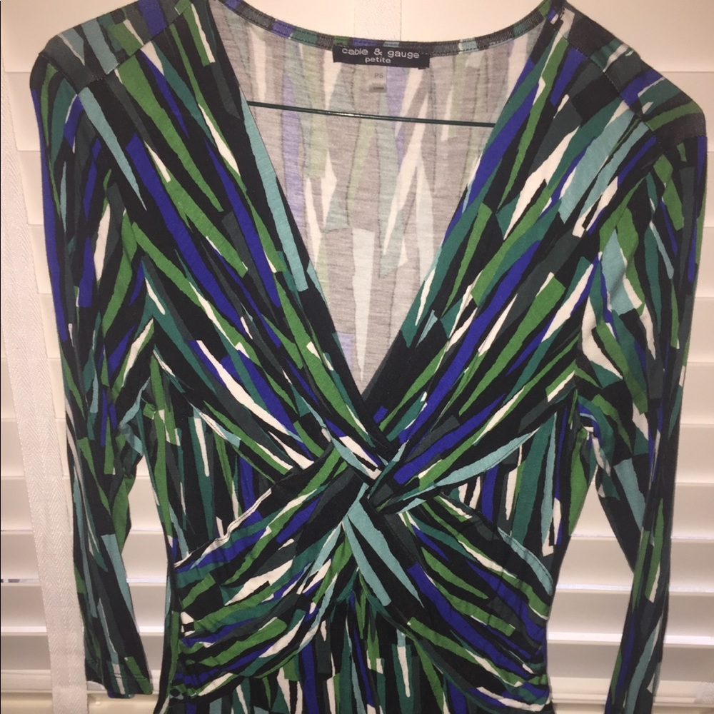 Greens and teal nice blouse
